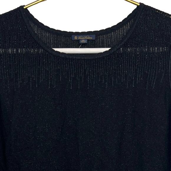 Brooks Brothers Womens Size XL Black Metallic Knit Camisole Tank - Picture 3 of 8